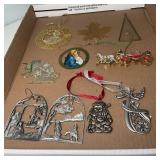 Holiday Gold & Silver tone Ornaments