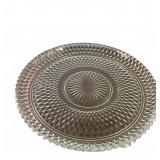 Vintage Indiana Glass Diamond Point torte plate