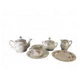 Bavarian Floral Porcelain Tea Set Assortment