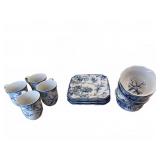 222 Fifth Adelaide Blue Dinnerware Set