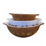 Pyrex Cinderella Early American Nesting Bowls