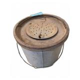 Metal Bait Bucket with Perforated Lid