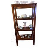 Contemporary Wood Bookcase, Contents Excluded