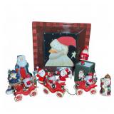 Santa Ornaments & Oneida Plate Set