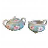 Royal Morimura Nippon Floral Sugar & Creamer