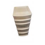 Five-Drawer White Plastic Storage Unit