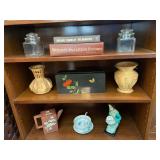 Asian Decor Group: Tea Pot, Doll, Box & Cup