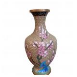 Chinese Cloisonnï¿½ Vase with Cherry Blossoms