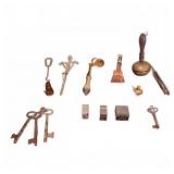 Antique Metal Curiosities & Keys Assortment