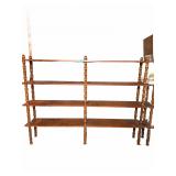 Wood Turned Post Bookshelf Unit