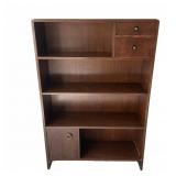 Wood Bookcase with Shelves & Drawers