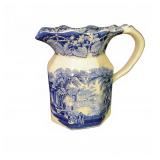 Adams 'Marlow' Blue Transferware Pitcher