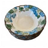 Metlox Poppytrail Sculptured Grape Large Bowls