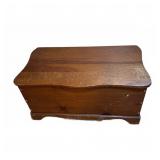 Wooden Storage Chest With Hinged Lid