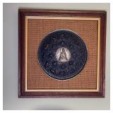 Asian Zodiac Plaque With Buddha, Framed