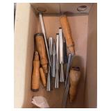 Wood Handle Punches & Metal Files Assortment