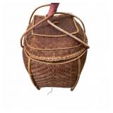 Woven Basket Teapot-Form Carrier
