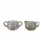 Cut Crystal Creamer & Open Sugar Set