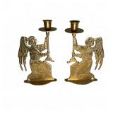 Brass Angel Candle Holders India