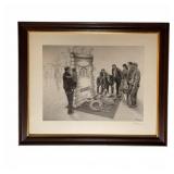 V. Havel Signed Berlin Wall Memorial Print