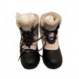 Women's Leather Upper Winter Boots, Size 9.5M