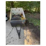 Metal Utility Cart with Pneumatic Wheels