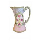 Japanese Moriage Ware Floral Pitcher