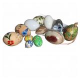 Decorative Egg Collection Assorted Materials