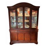 Traditional Cherry Finish China Cabinet