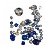 Blue & Silver Glass Ornaments