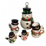 Snowman Ceramic Set