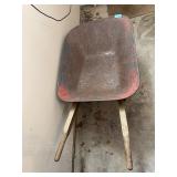 Steel Wheelbarrow with Wooden Handles