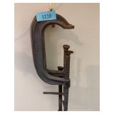 3 Large Metal C-Clamps