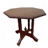 Antique Octagonal Wood Parlor Table