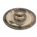 Chippendale Silverplate Tray & Bowl Set