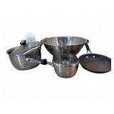 Cookware Set with Saucepan, Fry Pan & Coland