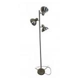 Brushed Metal Three-Head Floor Lamp