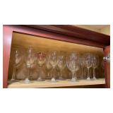 12 Wine Glasses, Mixed Brands