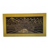 Cambodia Angkor Wat Gilt Embossed Wall Art