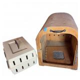 Vintage Pet Carrier Lot Wood & Plastic