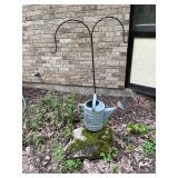 Galvanized Watering Can & Shepherds Hook