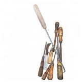 Vintage Wood Handle Tools Set