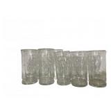 Textured Clear Glass Tumbler Set