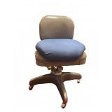Cole Steel Office Chair with Blue Seat Cover