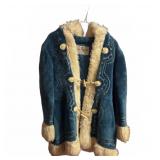 Vintage Junior Concept Blue Faux Shearling Coat