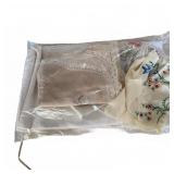 Embroidered Linen & Lace Dresser Scarfs