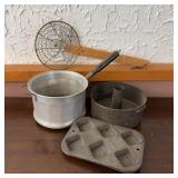 Swan's Down Cake Flour Metal Cake Pan & Utensils