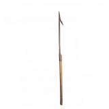 Antique Iron Fish Spear Harpoon With Wood Handle