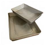 Vintage Unmarked Aluminum Sheet Pans