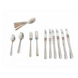 Stainless Flatware Set with Modern Motif